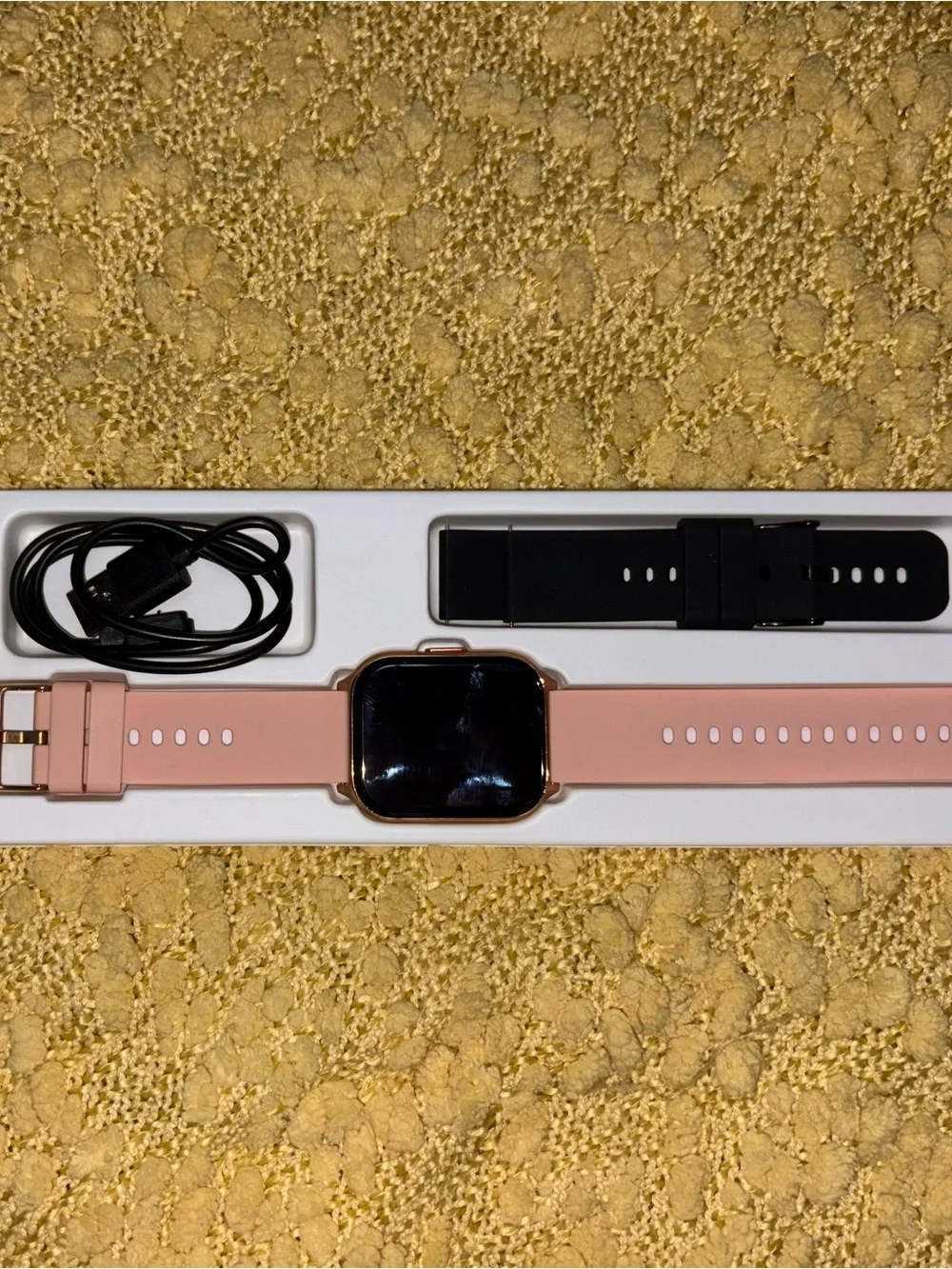 Smart Watch Fitness Tracker - Pink and Black